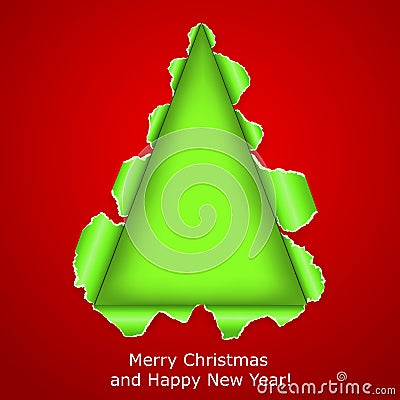 Abstract Christmas tree made âEUR Vector Illustration
